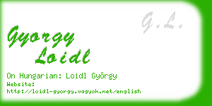 gyorgy loidl business card